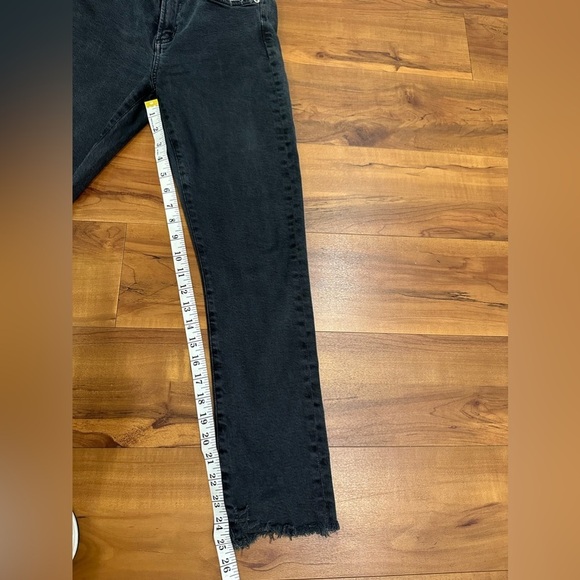 Agolde Toni Mid Rise Straight ankle Jean black wash size 24 - Picture 12 of 16